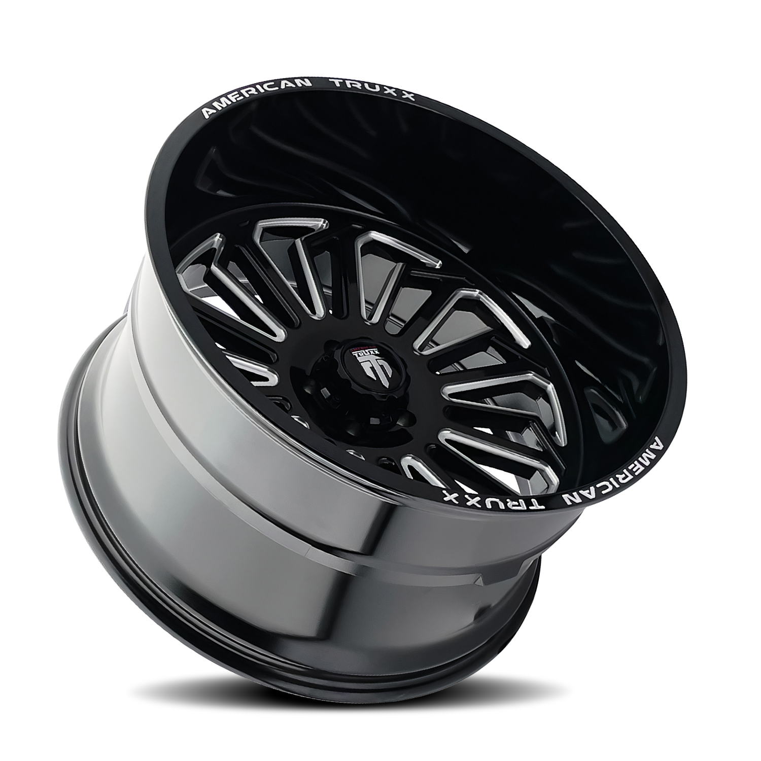 american truxx butcher at1916 gloss black milled 20x12 6-135 -25mm 87.1mm