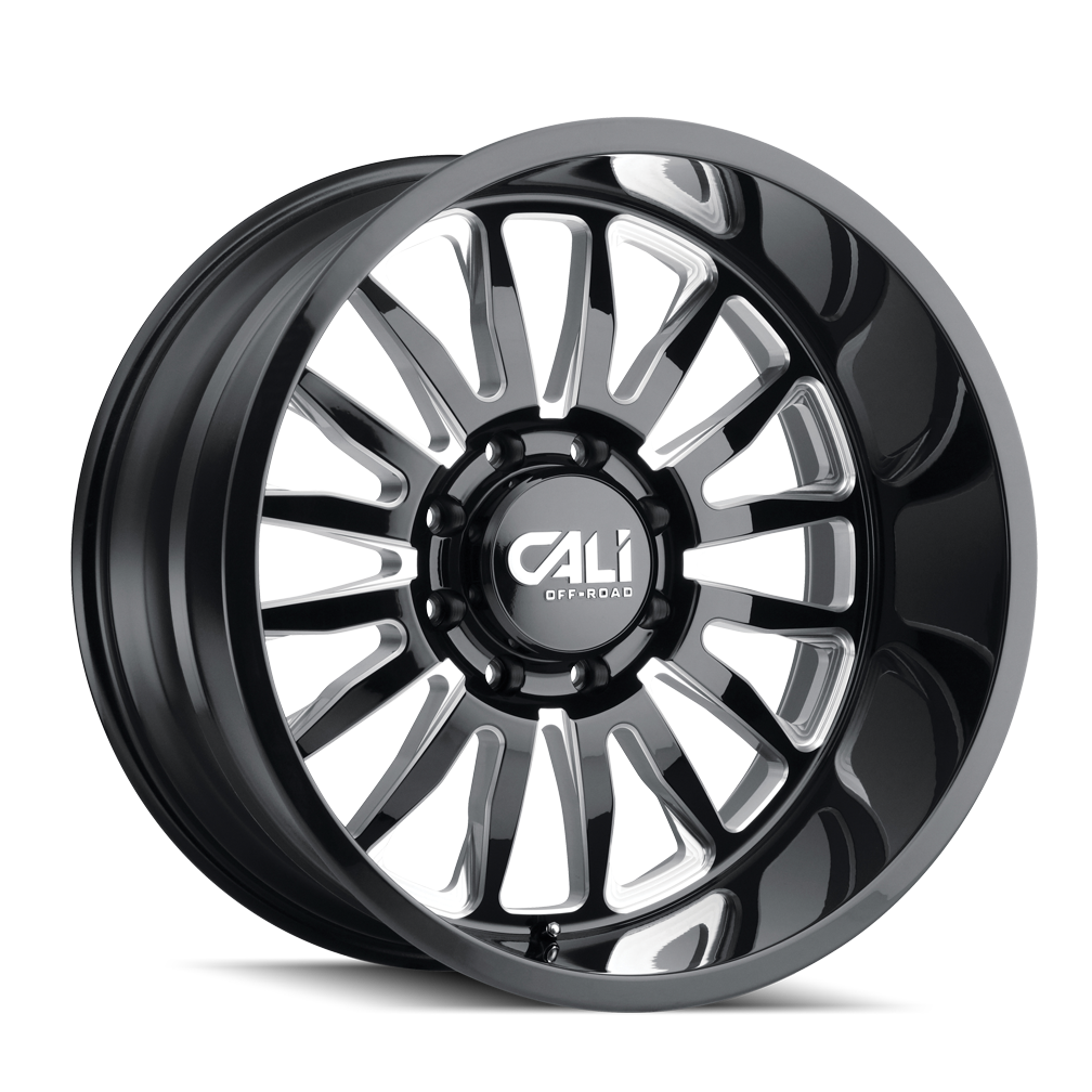 CALI OFF-ROAD SUMMIT 9110 GLOSS BLACK MILLED 24X14 8-170 -76MM 125.2MM