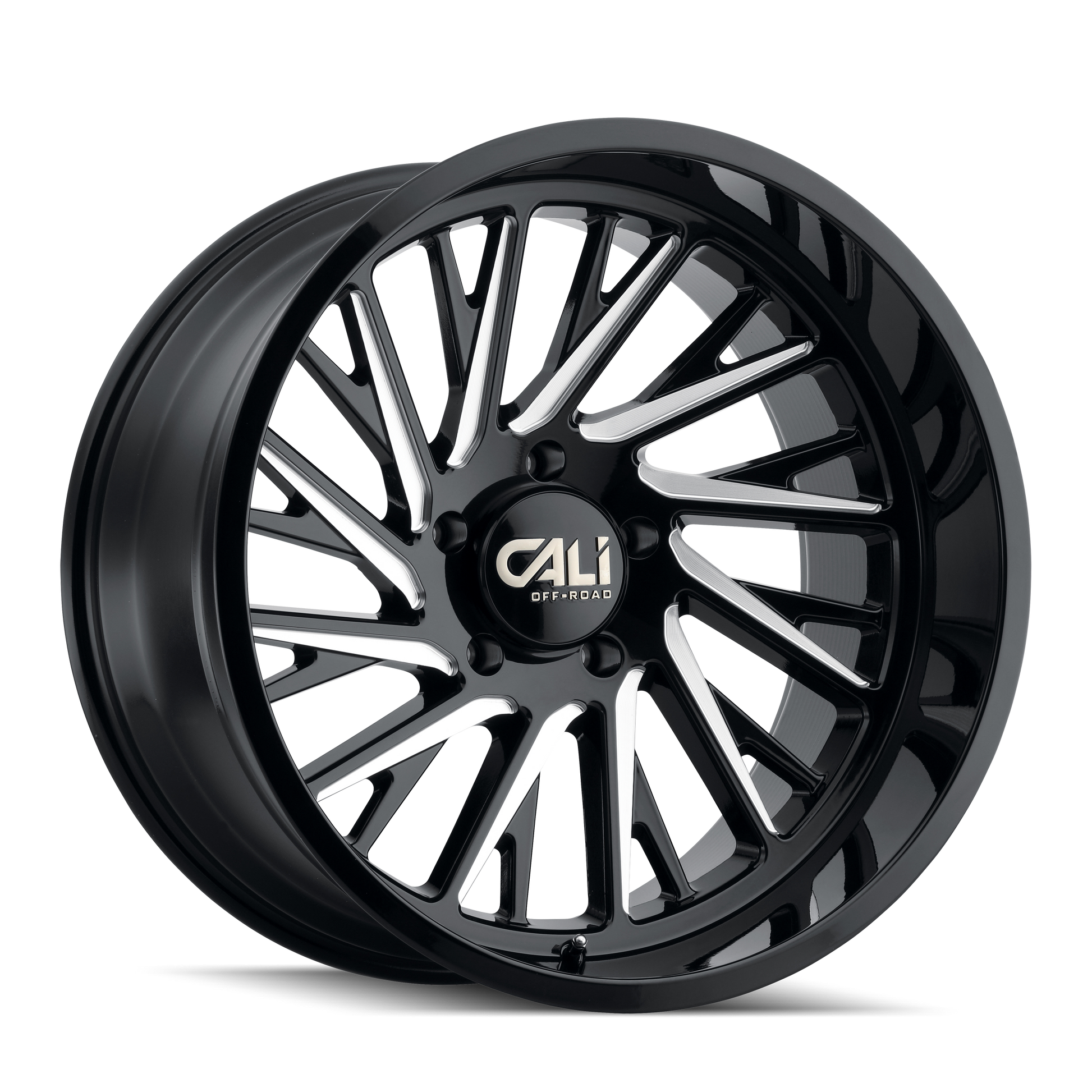 CALI OFF-ROAD PURGE 9114 GLOSS BLACK MILLED 24X14 8-165.1 -76MM 125.2MM
