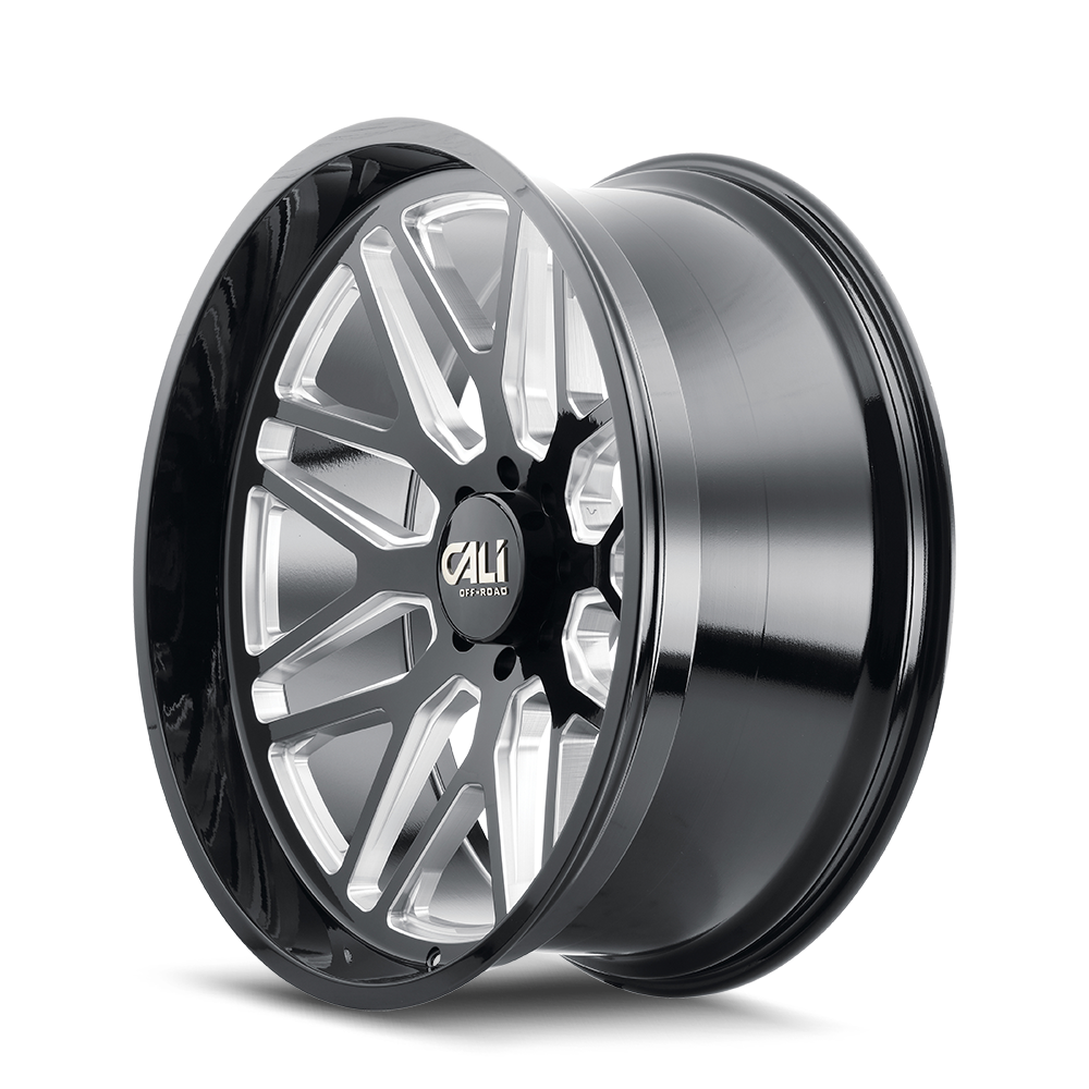 cali off-road invader 9115 gloss black milled 26x14 8-165.1 -76mm 125.2mm