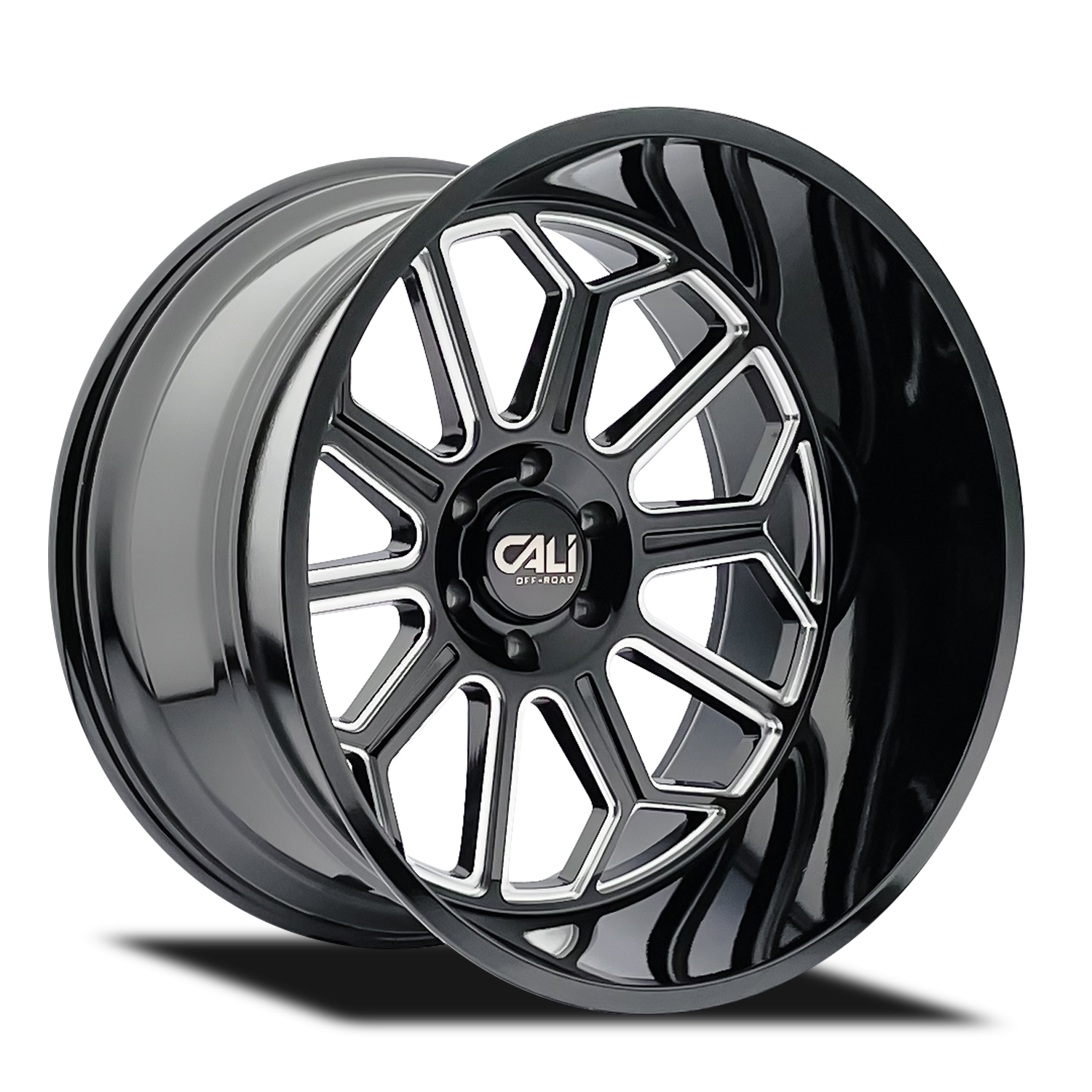 CALI OFF-ROAD AUBURN 9117 GLOSS BLACK MILLED 24X14 6-139.7 -76MM 106MM