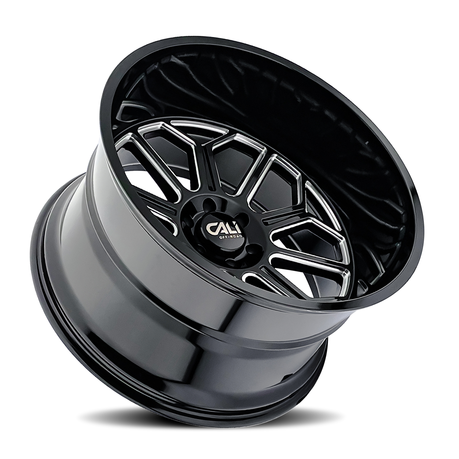 cali off-road auburn 9117 gloss black milled 24x14 8-170 -76mm 125.2mm