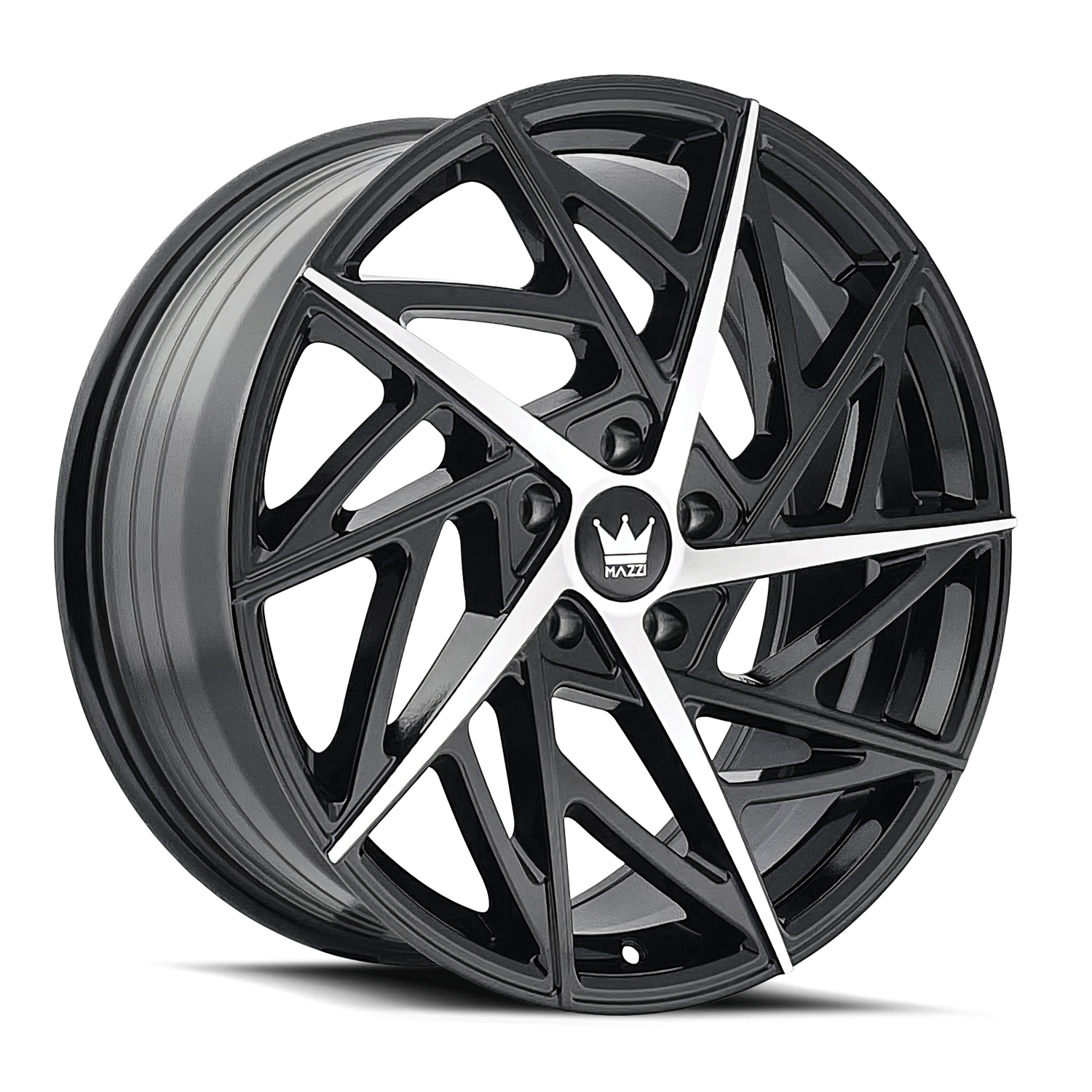 MAZZI FREESTYLE 377 GLOSS BLACK MACHINED 20X8.5 5-120 35MM 74.1MM