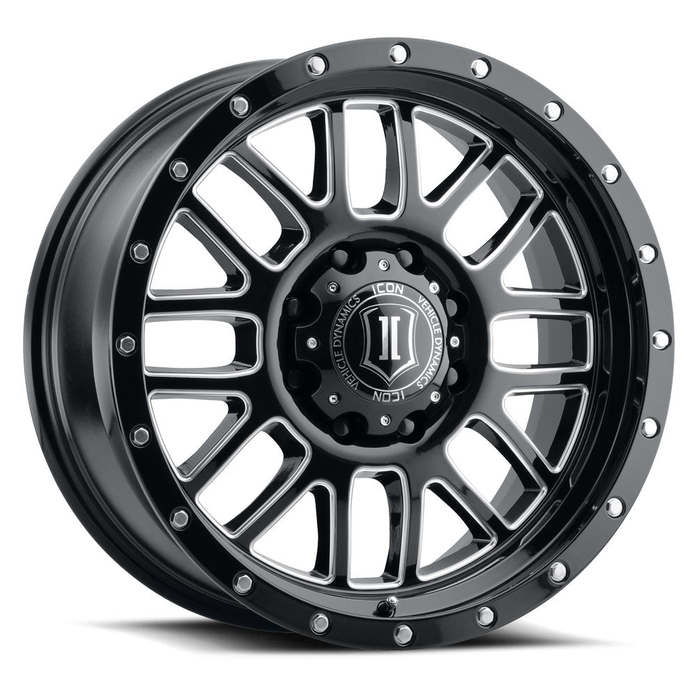 ICON Alloys Alpha 20x9 6x135 Gloss Black, Milled Windows - 1220906356GBMW