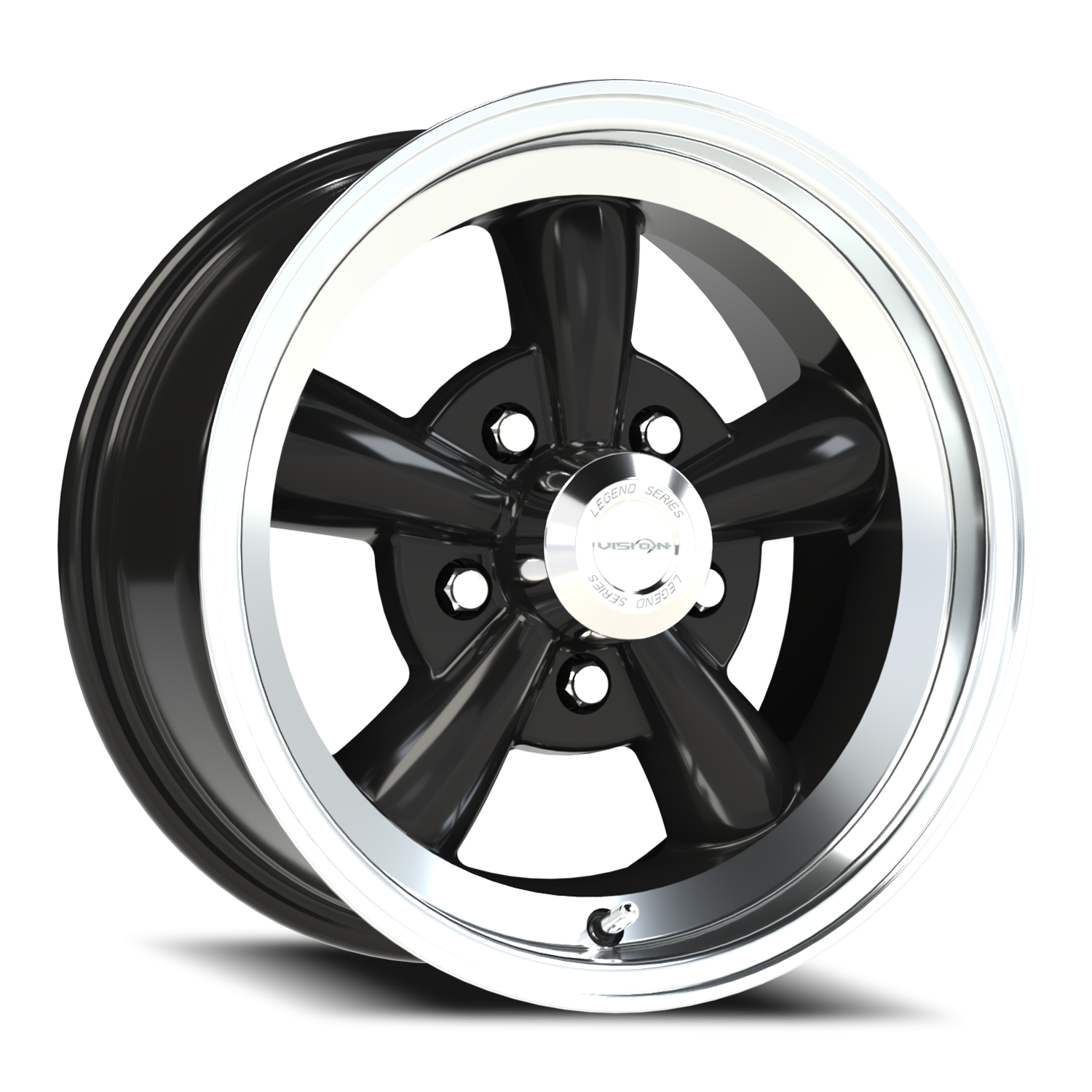 American Muscle Legend C Gloss Black Machined Lip - 5-4.75 (5-120.65)