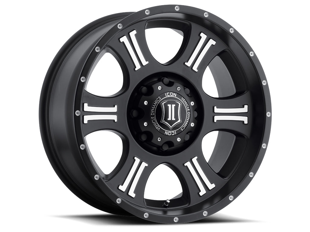 ICON Alloys Shield 20x9 8x180 Satin Black, Machined - 1020908955MB