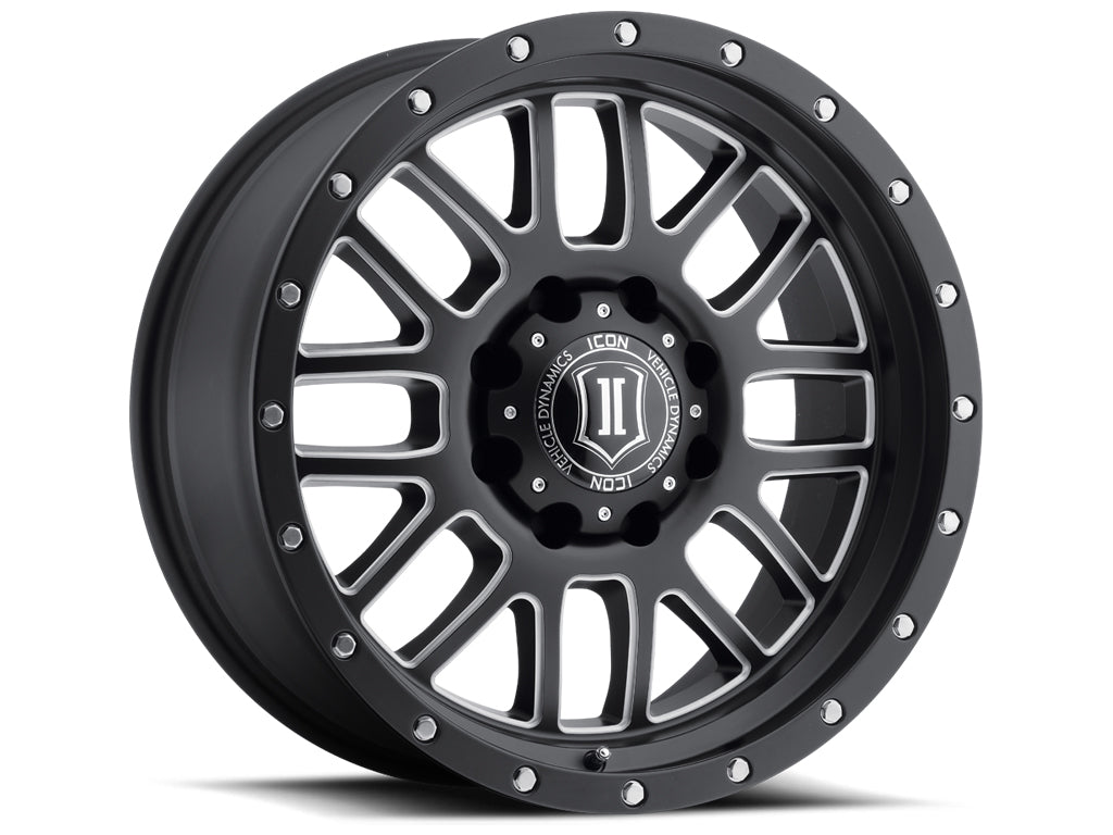 ICON Alloys Alpha 20x9 6x135 Satin Black, Milled Windows - 1220906356SBMW