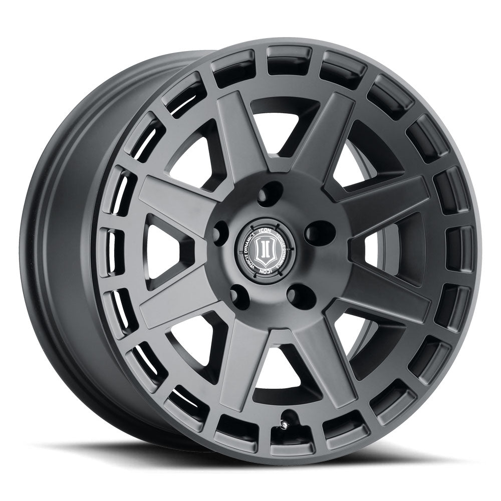 ICON Alloys Compass 17x8.5 5x127.0 Satin Black - 3217857345SB