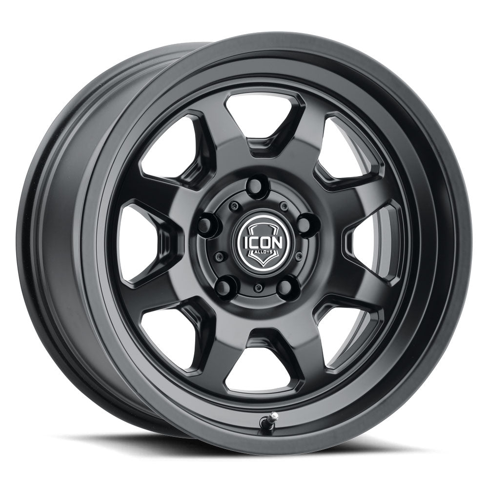 ICON Alloys Nuevo 17x8.5 5x127.0 Satin Black - 8117857345SB