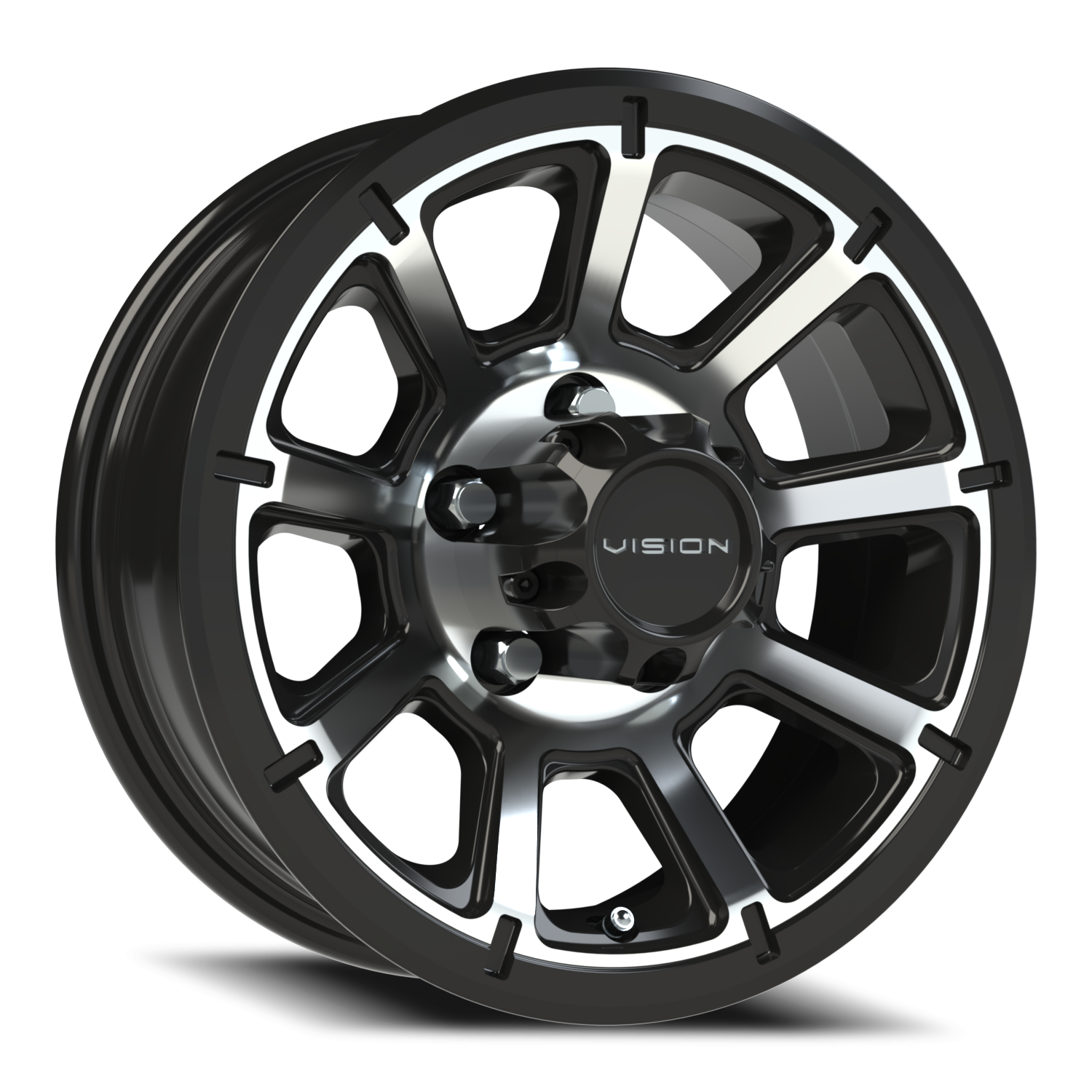 HD Turbine Gloss Black Machined Face - 5-4.5 (5-114.3)