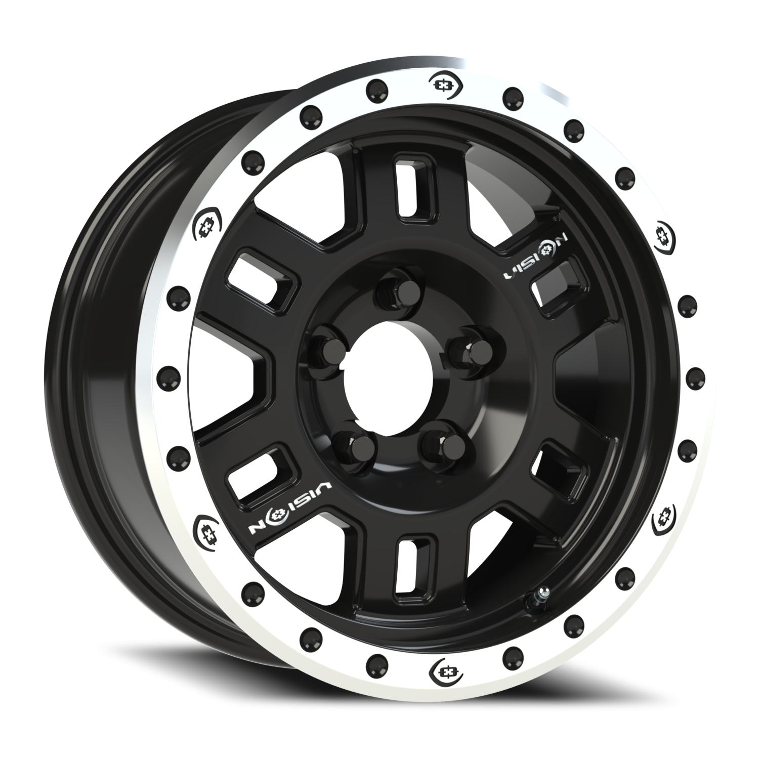 Vortec Competition Manx 16X7 Gloss Black Machined Lip - 5-4.75 (5-120.65)