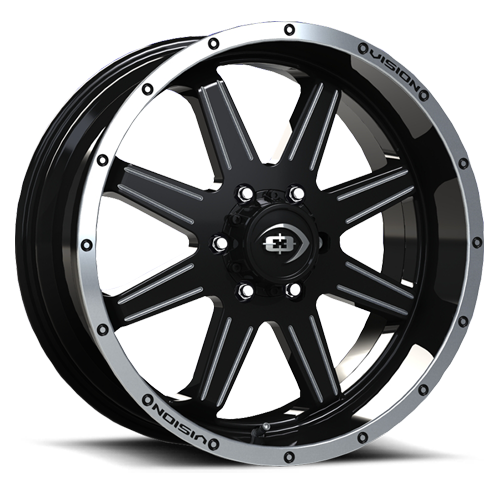 Vortec Cannibal 20X9 Gloss Black Machined Lip Milled Spoke - 6-135