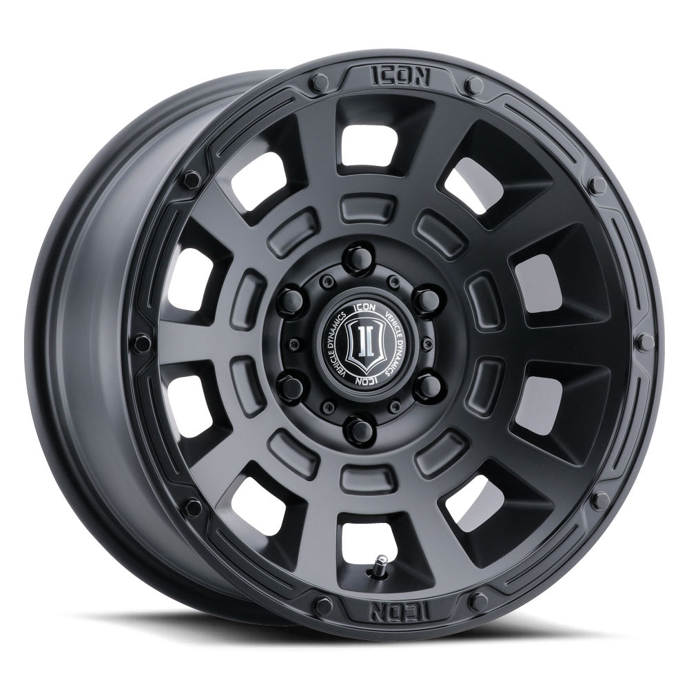 ICON Alloys Thrust 17x8.5 5x114.3 Satin Black - 2817856547SB