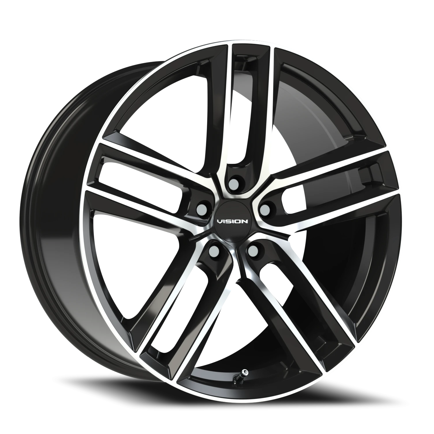 Vision Clutch Gloss Black Machined Face - 5-120