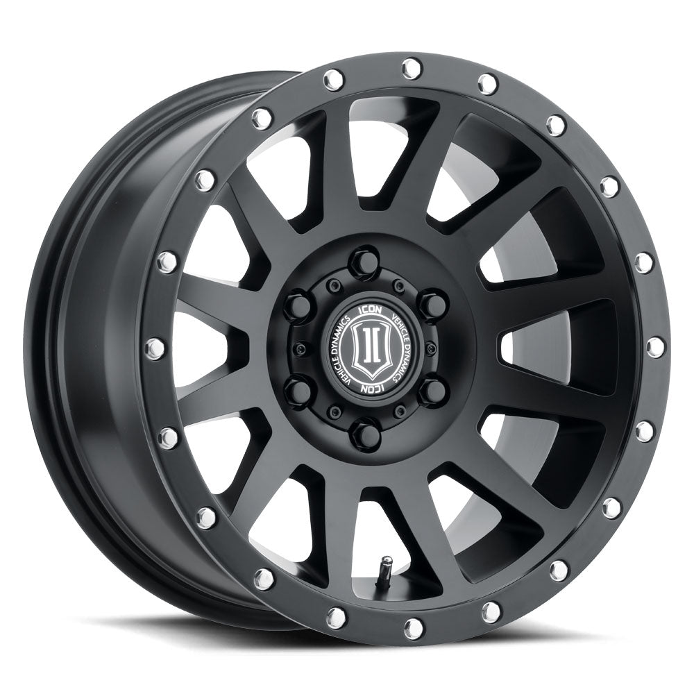ICON Alloys Compression 17x8.5 6x139.7 Satin Black - 2017858347SB