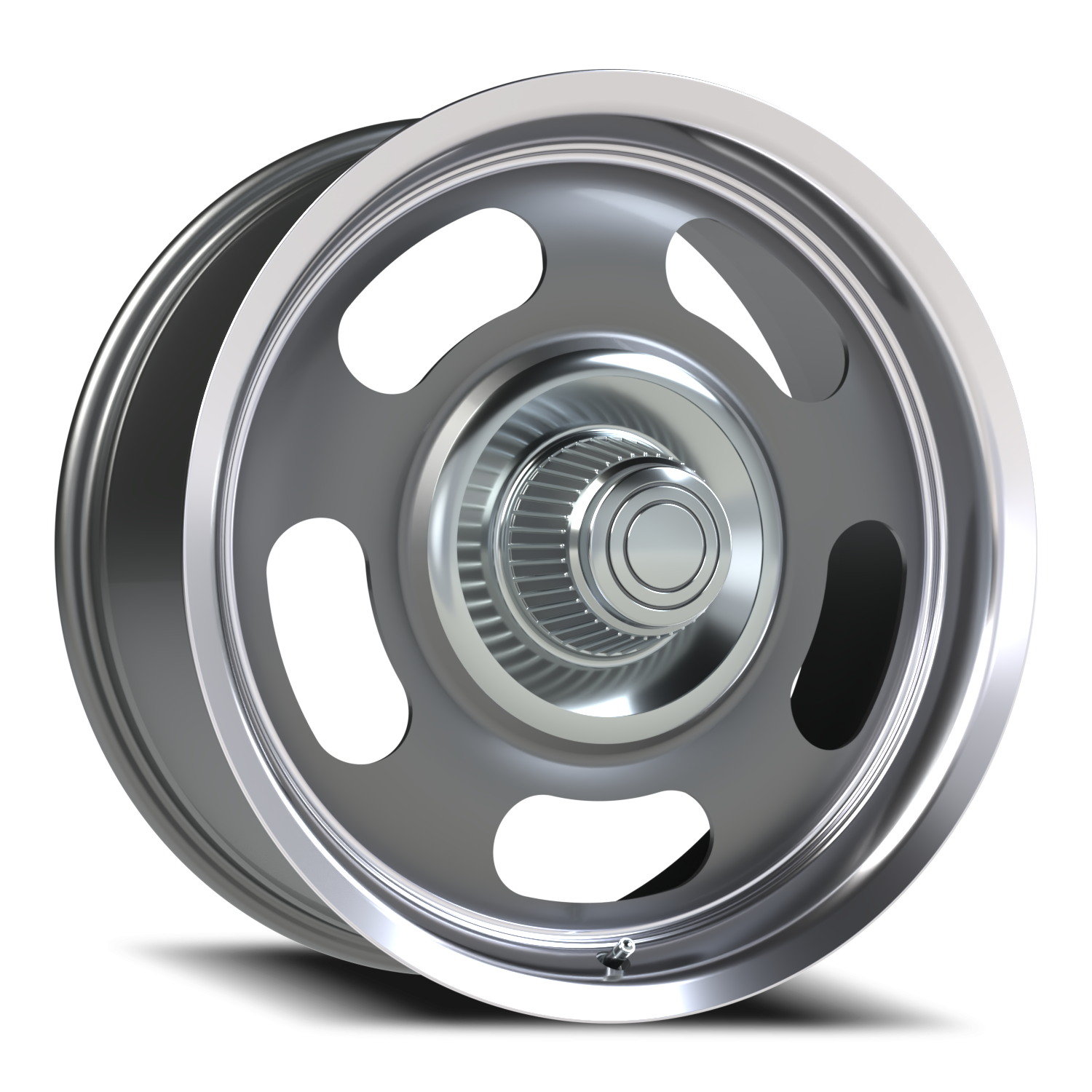American Muscle Rally Aluminum Gunmetal Machined Lip - 5-4.5 (5-114.3) / 5-4.75 (5-120.65)
