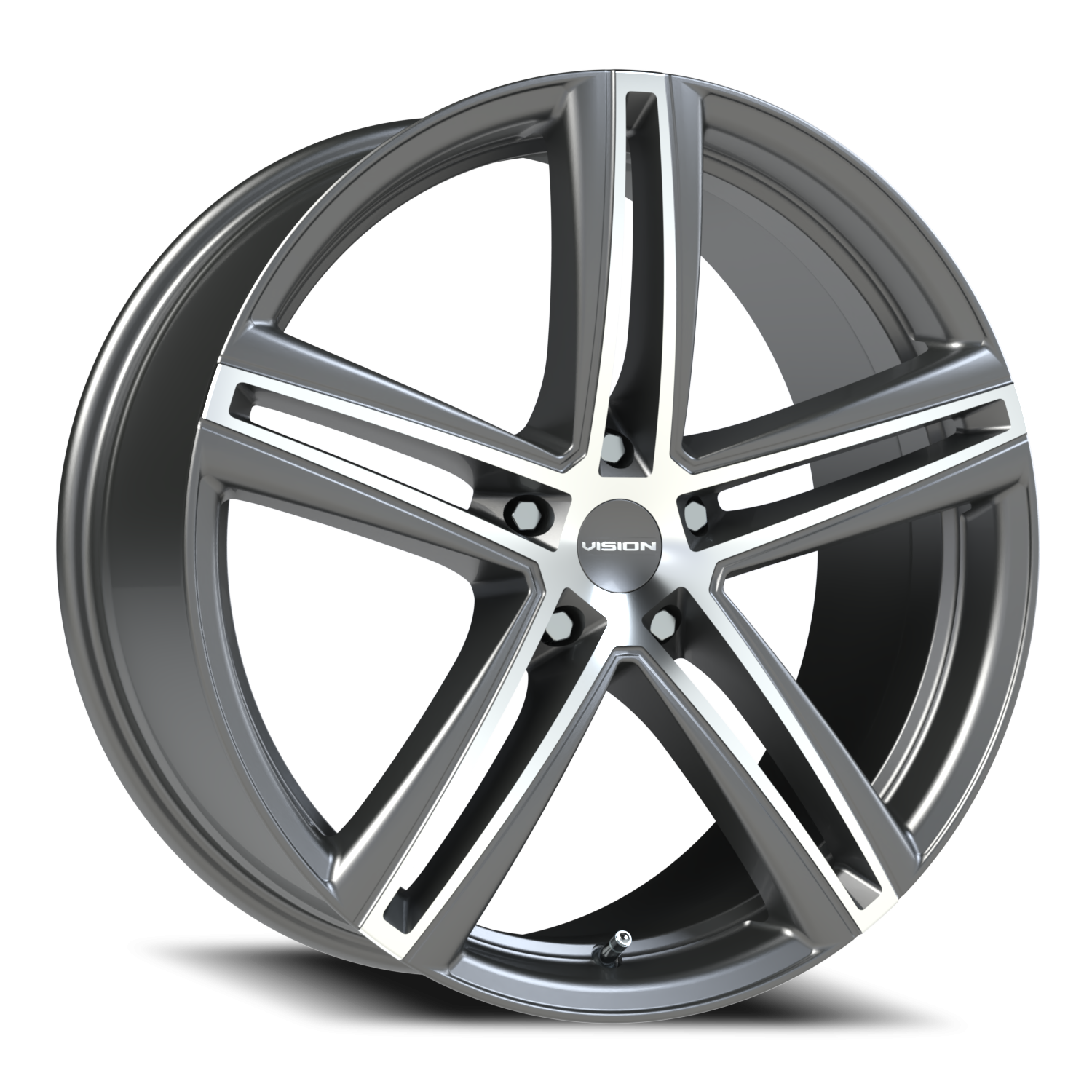 Vision Nitrous Gunmetal Machined Face - 5-4.5 (5-114.3)
