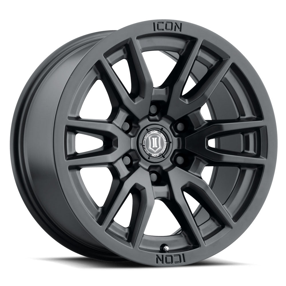 ICON Alloys Vector 6 17x8.5 6x139.7 Satin Black - 2417859057SB