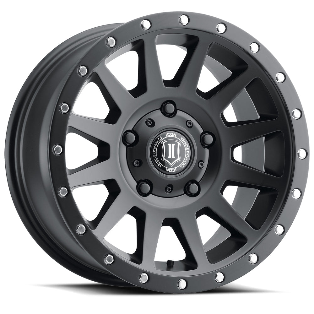 ICON Alloys Compression 17x8.5 5x150 Satin Black - 2017855557SB