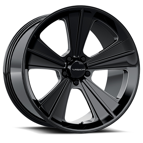 American Muscle Missile 20X11 Gloss Black Milled Spoke - 5-120