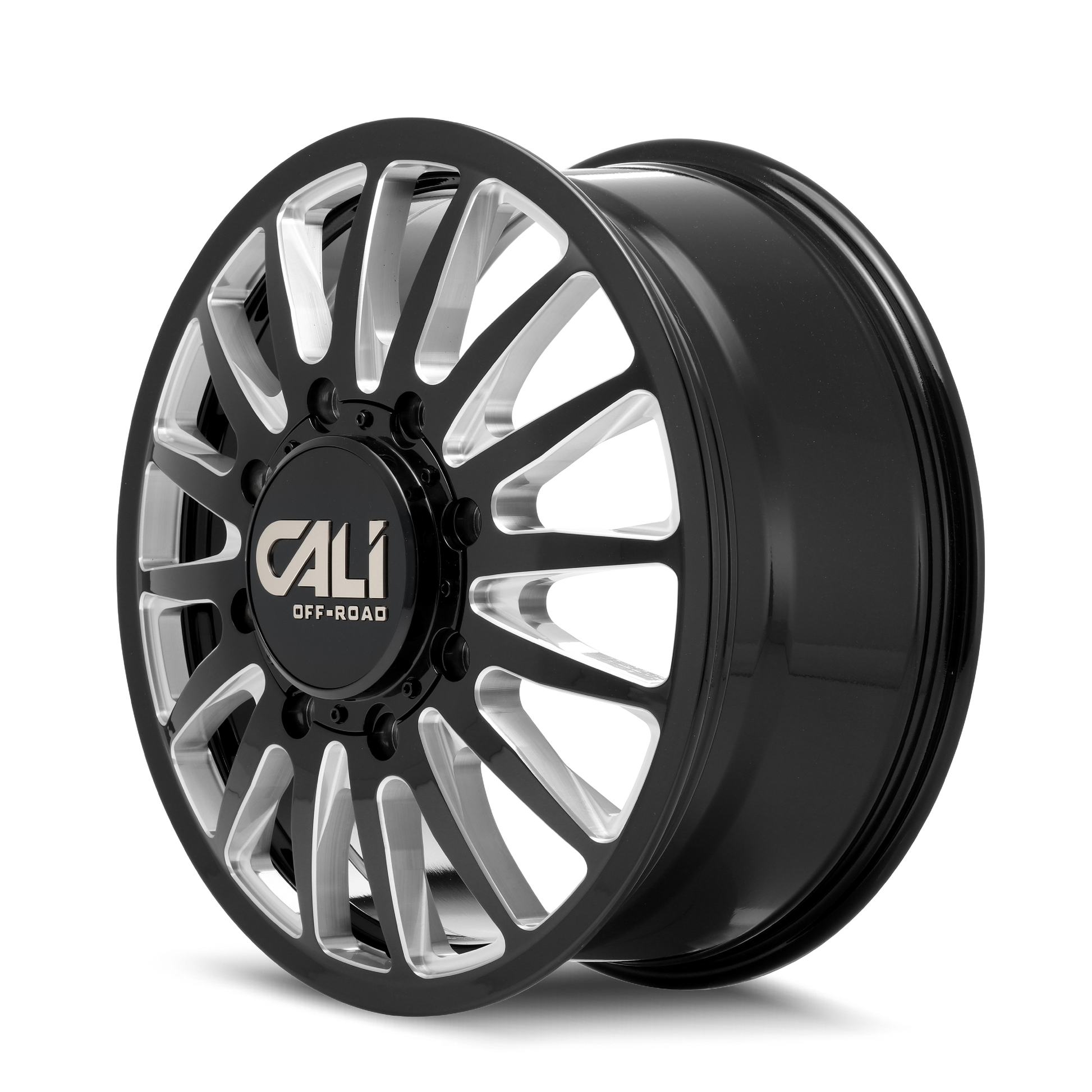 cali off-road summit dually rear lifted 9110 gloss black milled 22x8.25 8-210 -232mm 154.2mm