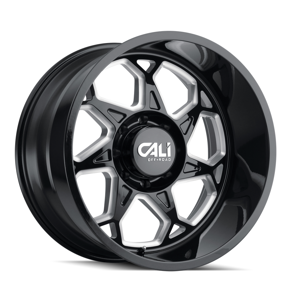 CALI OFF-ROAD SEVENFOLD 9111 GLOSS BLACK MILLED 20X12 6-139.7 -51MM 106MM
