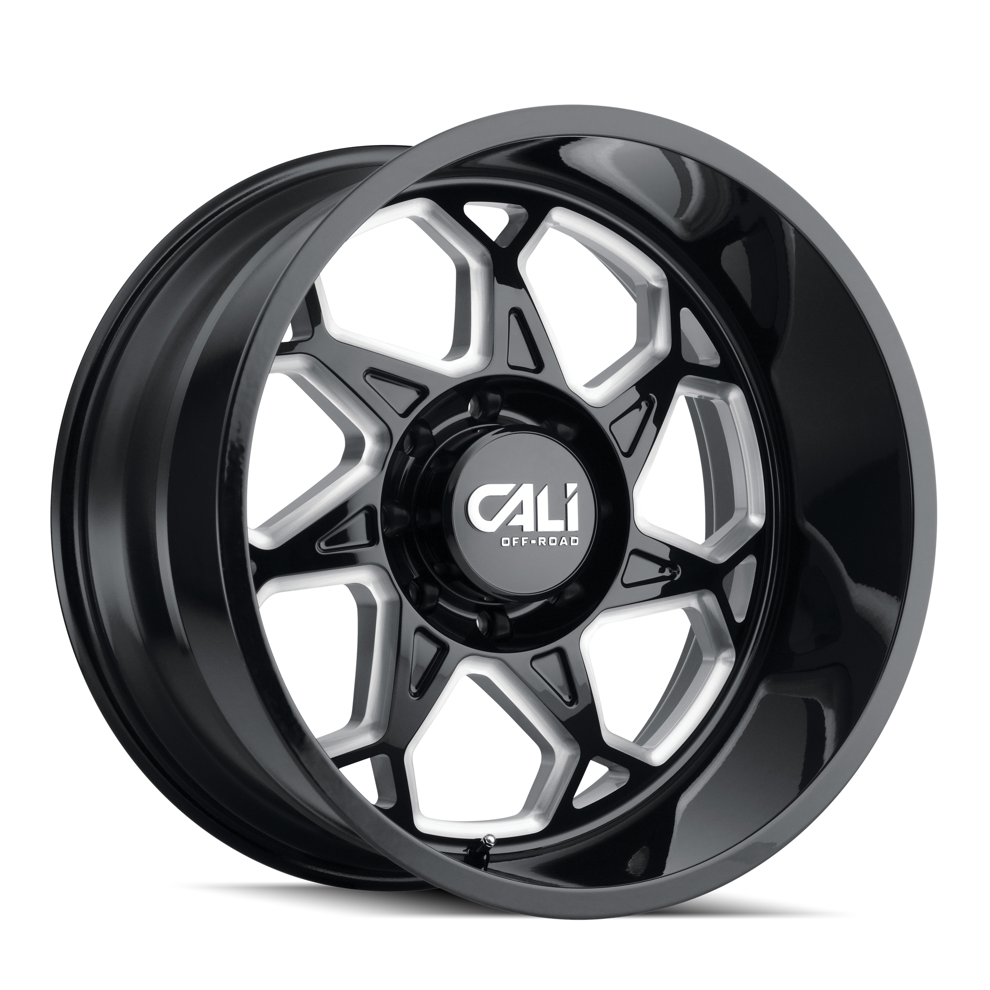 Cali Off-Road SEVENFOLD wheel in Gloss Black Milled