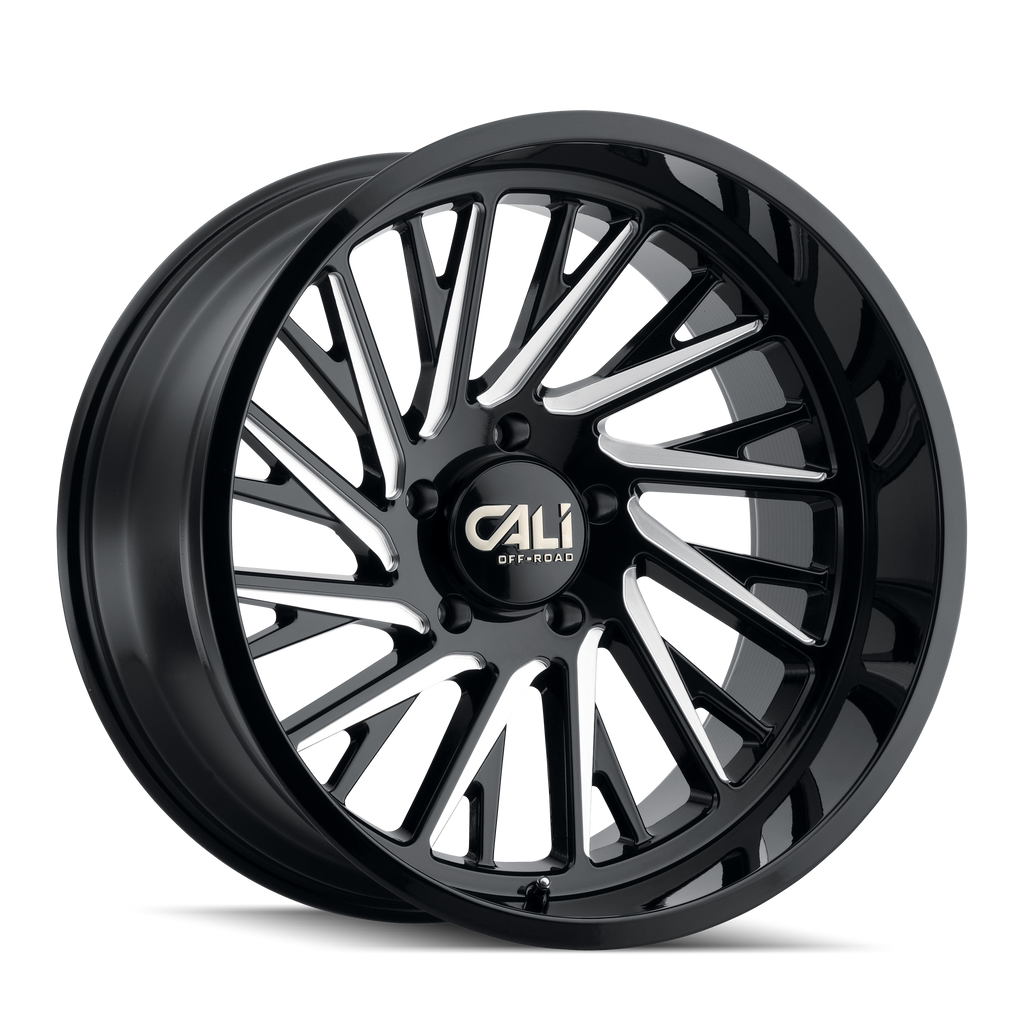 CALI OFF-ROAD PURGE 9114 GLOSS BLACK MILLED 20X10 8-170 -25MM 125.2MM