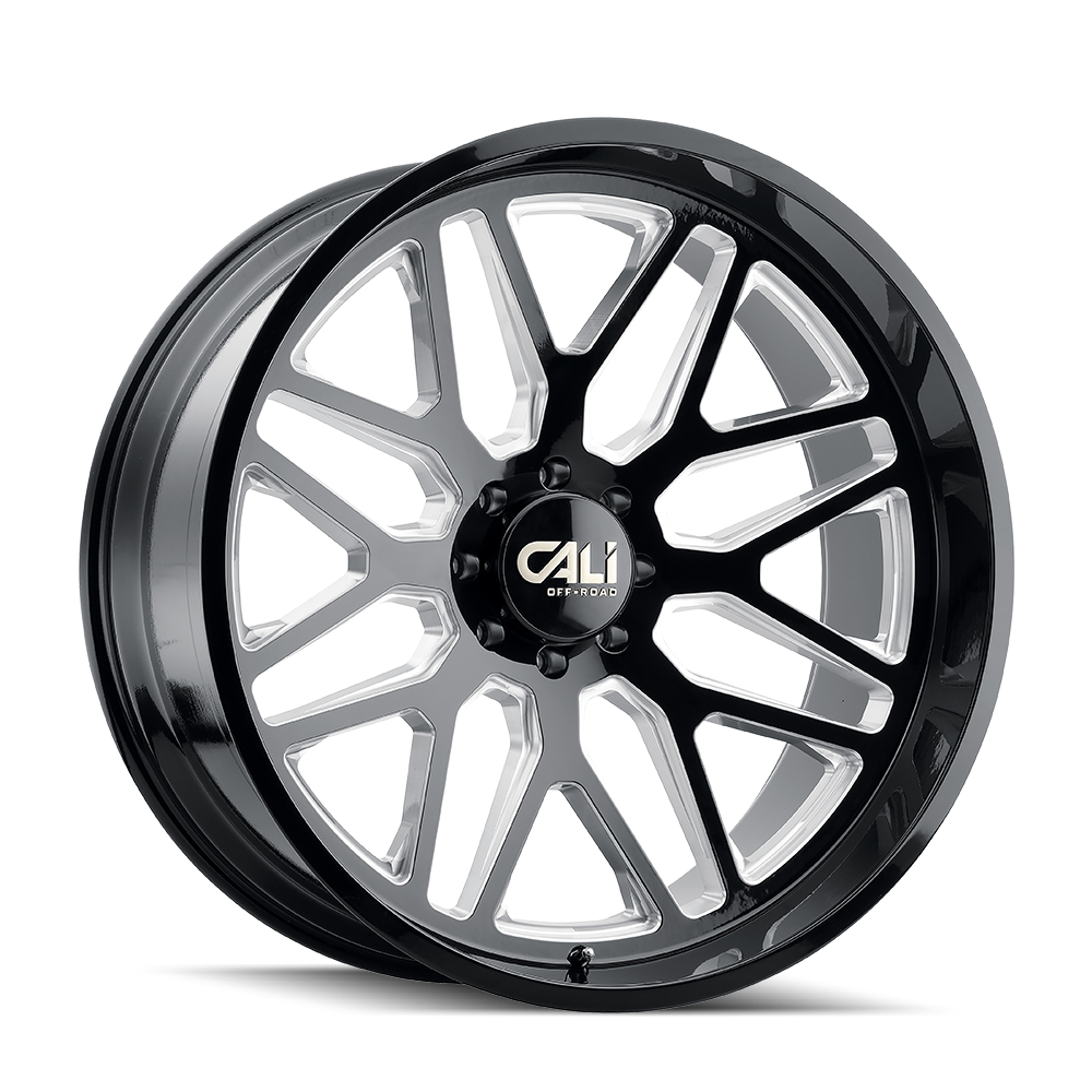 CALI OFF-ROAD INVADER 9115 GLOSS BLACK MILLED 22X12 8-170 -51MM 125.2MM