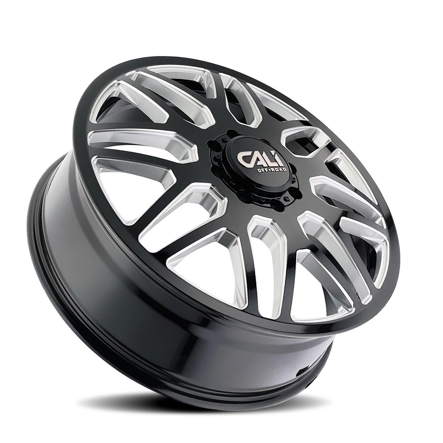 cali off-road-offroad invader dually 9115d gloss black milled 24x8.25 8-200 -232mm 142mm