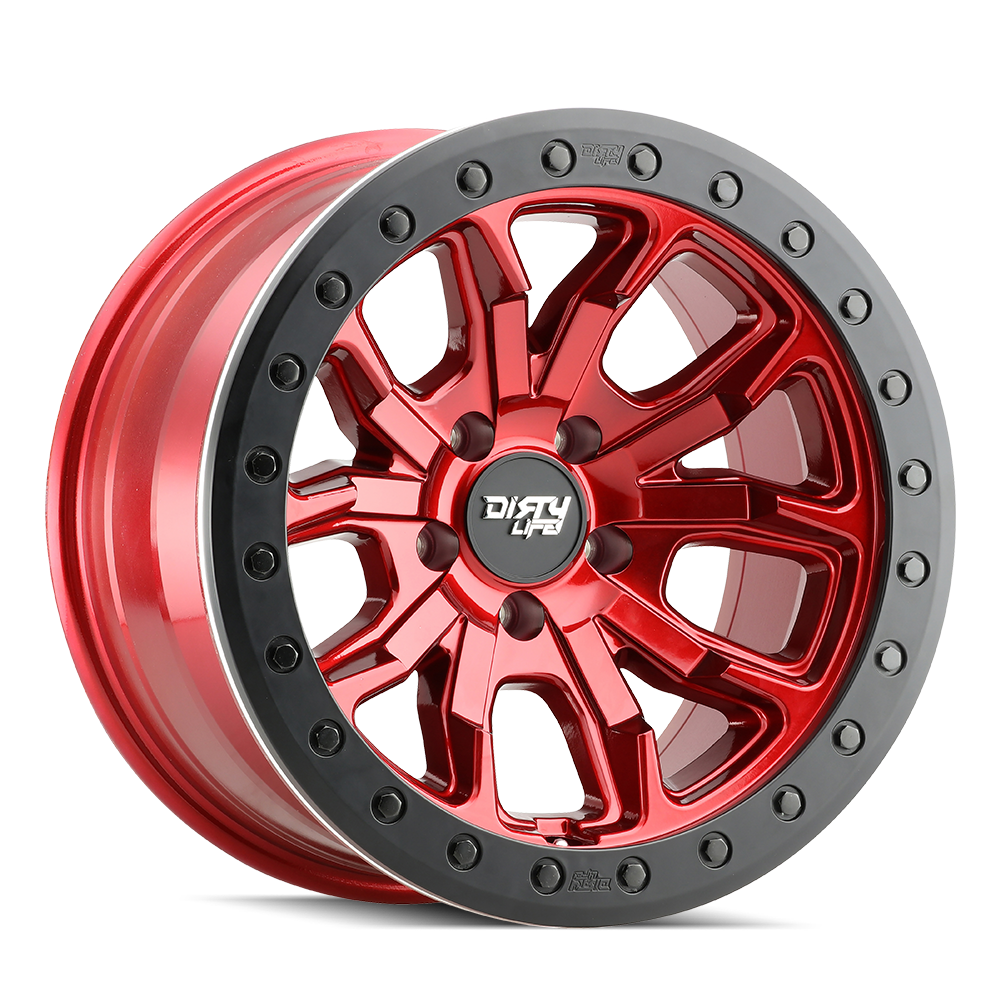 Dirty Life DT-1 wheel in Crimson Candy Red