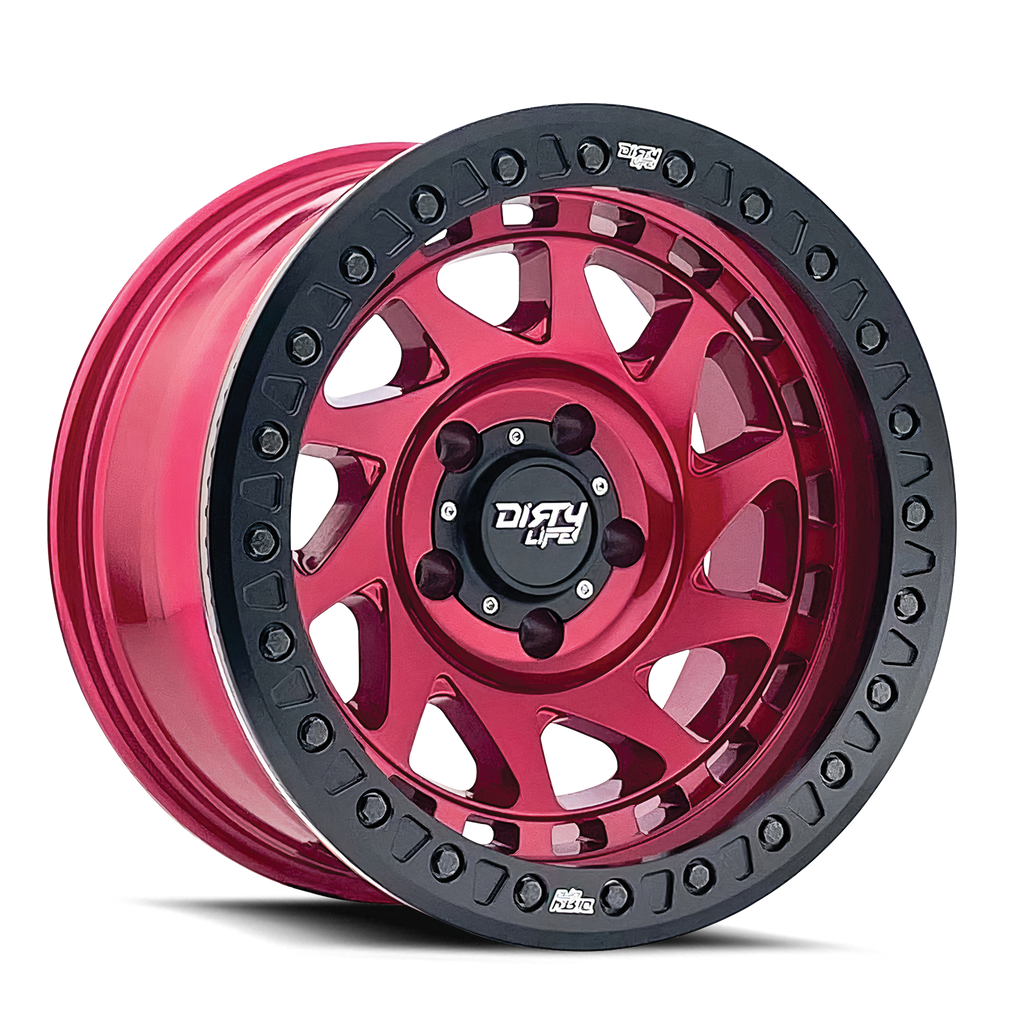 DIRTY LIFE ENIGMA RACE 9313 GLOSS CRIMSON CANDY RED 17X9 6-139.7 -12MM 106MM