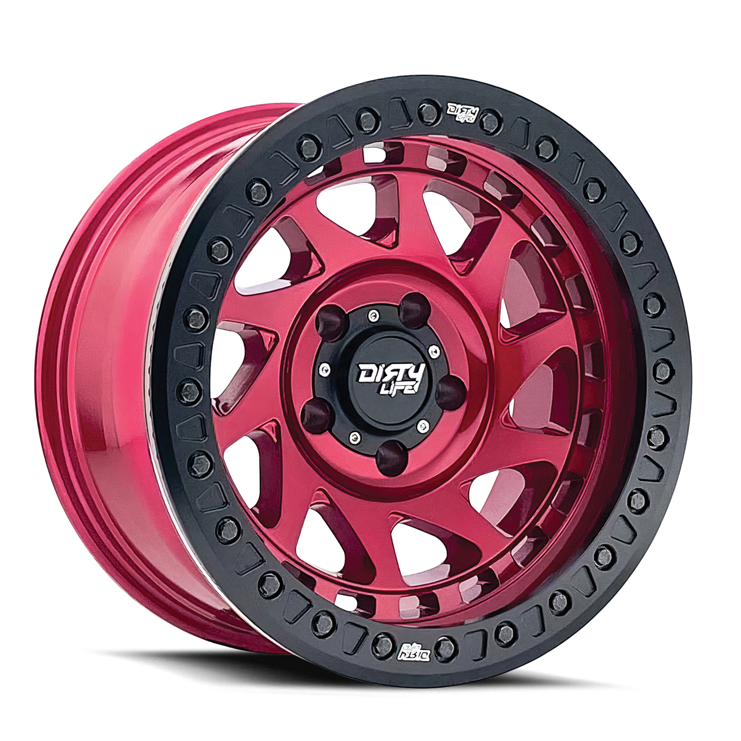 Dirty Life ENIGMA RACE wheel in Gloss Crimson Candy Red