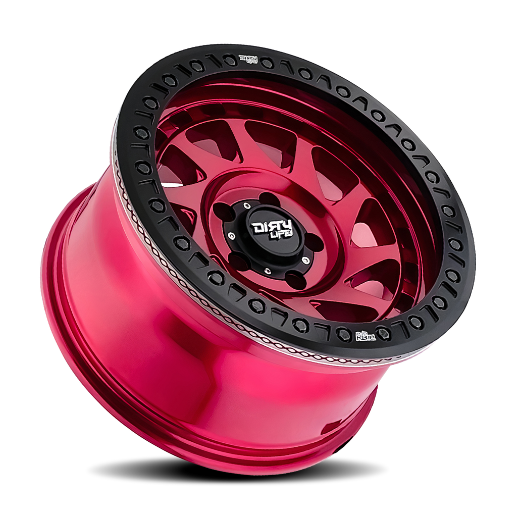 dirty life enigma race 9313 gloss crimson candy red 17x9 6-139.7 -38mm 106mm