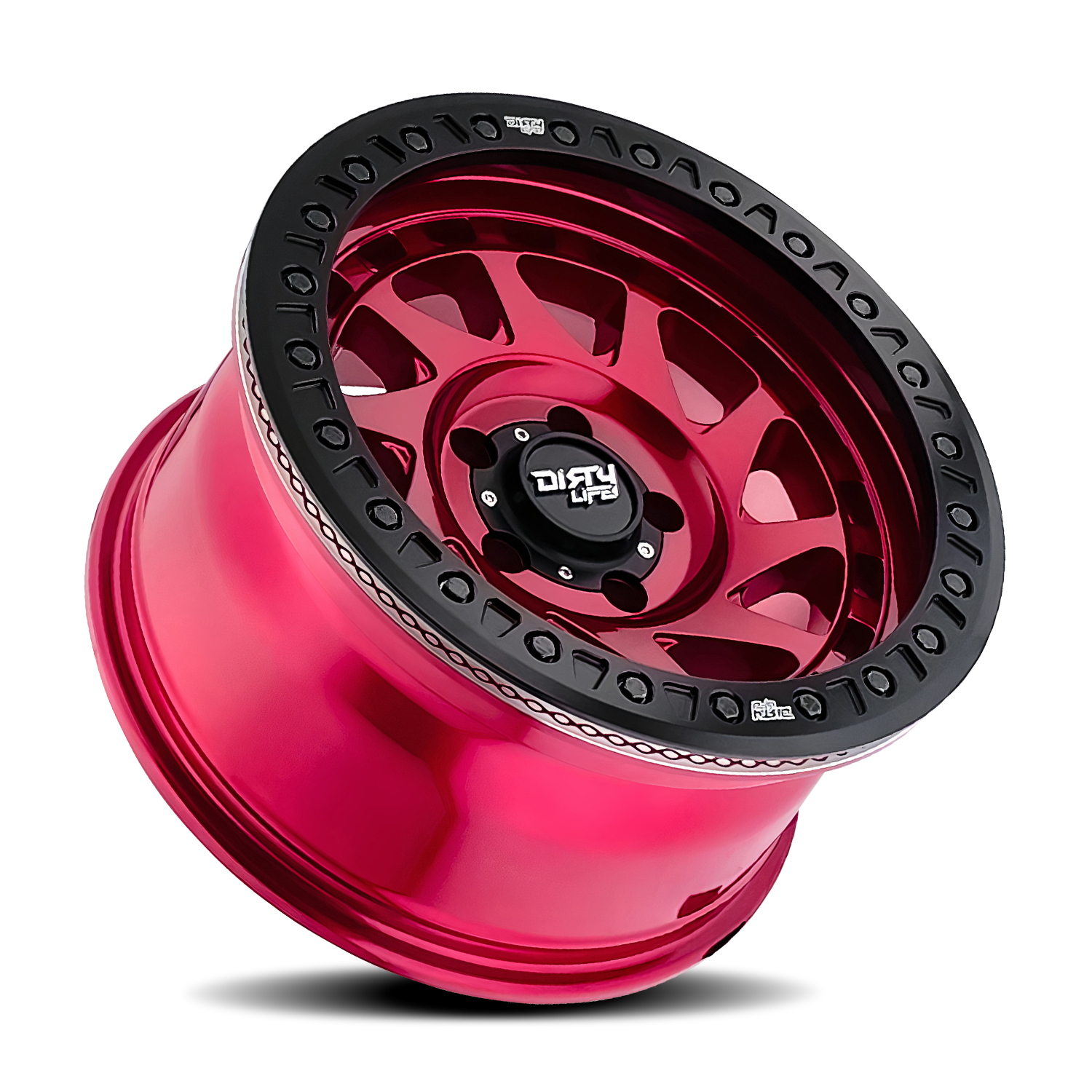 dirty life enigma race 9313 gloss crimson candy red 17x9 6-139.7 -12mm 106mm