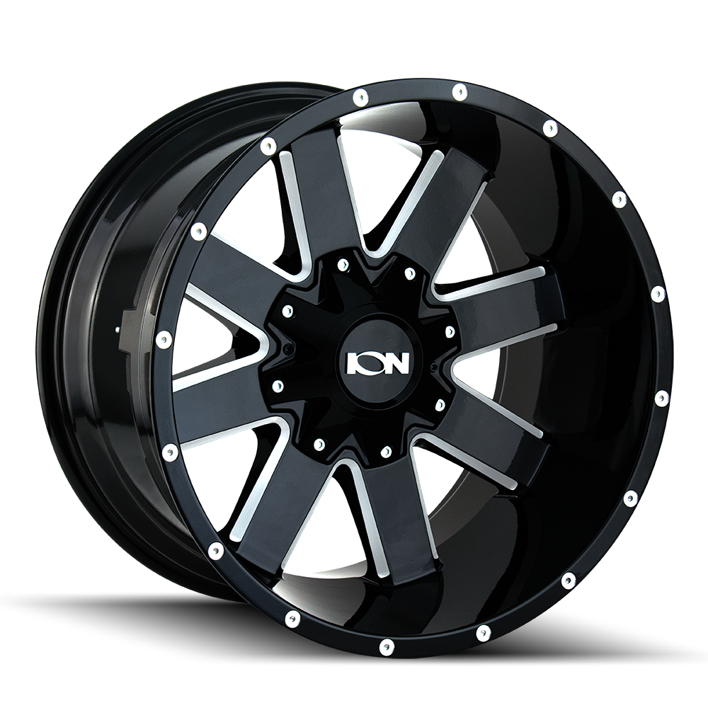 ION 141 GLOSS BLACK MILLED 17X9 6-135/6-139.7 18MM 106MM