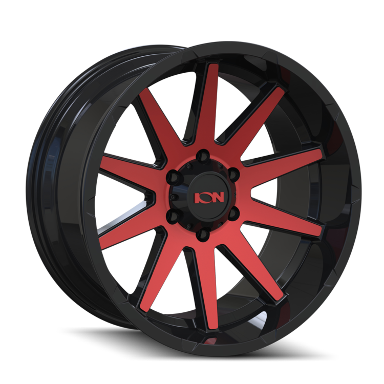 ION Alloy 143 wheel in Gloss Black Red Machined