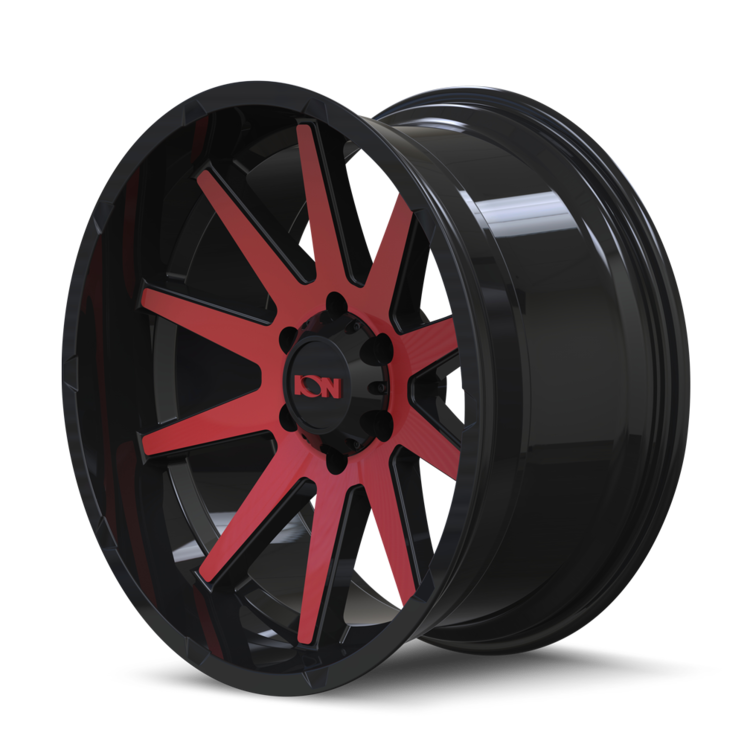 ion 143 gloss black red machined 20x9 8-170 18mm 125.2mm