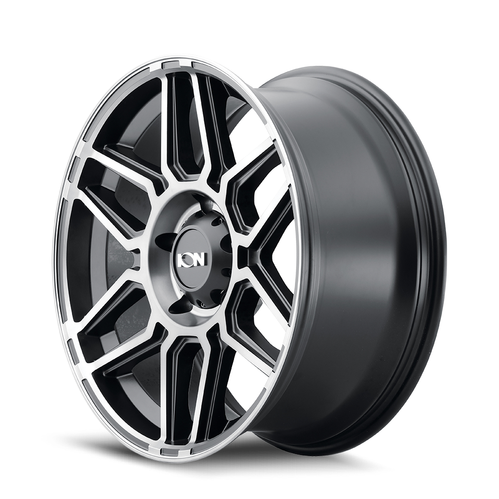 ion 146 matte black machined with dark 20x10 5-127 -19mm 78.1mm