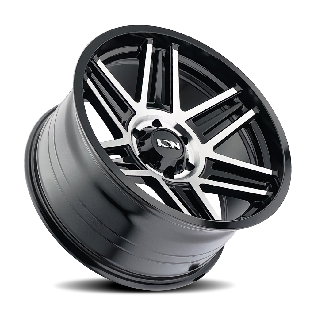 ion 147 gloss black machined 20x9 8-165.1 0mm 125.2mm
