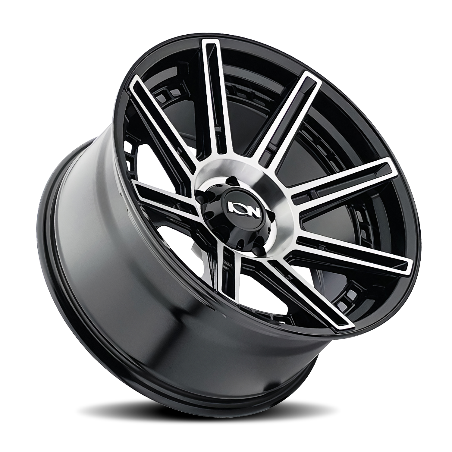 ion 149 gloss black machined 20x10 6-135 -24mm 87.1mm