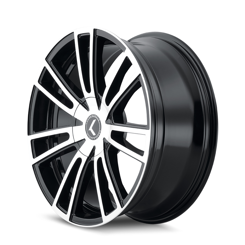 kraze spectra 183 gloss black machined 18x8 5-112/5-120 40mm 74.1mm