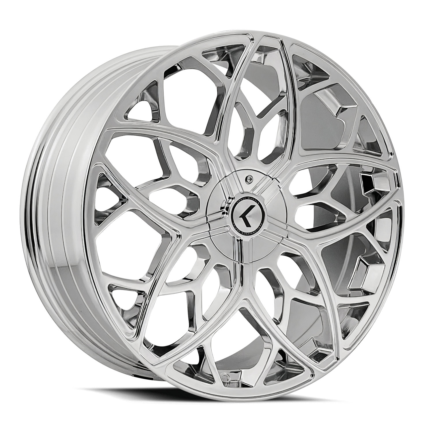 KRAZE RICOCHET KR184 CHROME 22X8.5 5-115/5-120 38MM 74.1MM