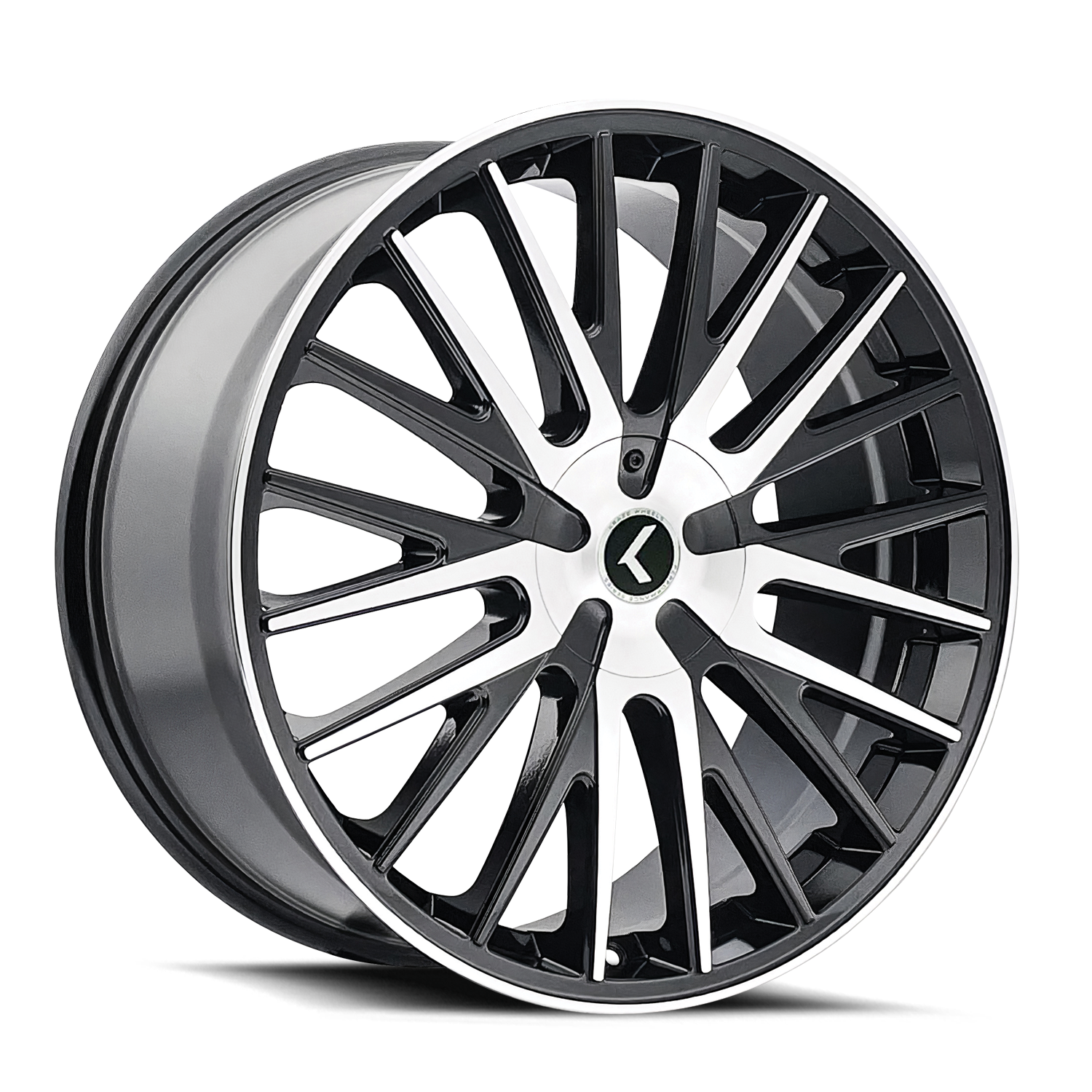 KRAZE DOUBLE DOWN KR185 BLACK MACHINED 22X8.5 5-114.3/5-120 38MM 73MM