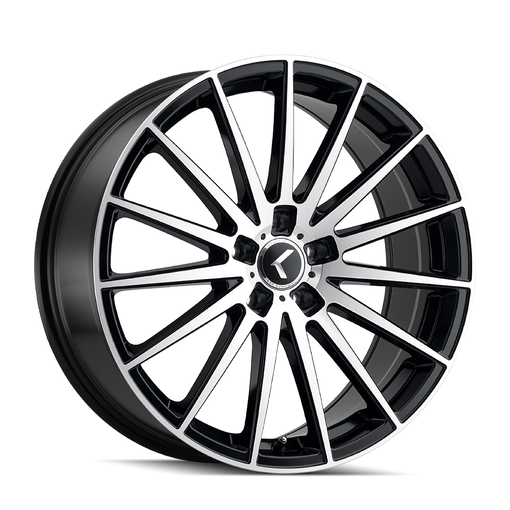 KRAZE STUNNA KR191 BLACK/MACHINED FACE 18X8 5-120 40MM 74.1MM