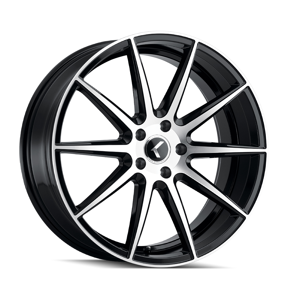 KRAZE COSMOS KR194 GLOSS BLACK MACHINED 17X8 5-114.3 38MM 72.62MM