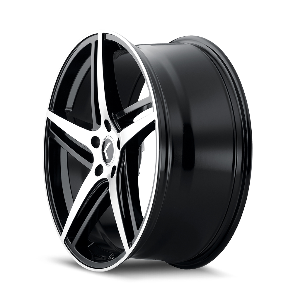 kraze milano kr195 gloss black machined 20x8.5 5-114.3 38mm 72.62mm