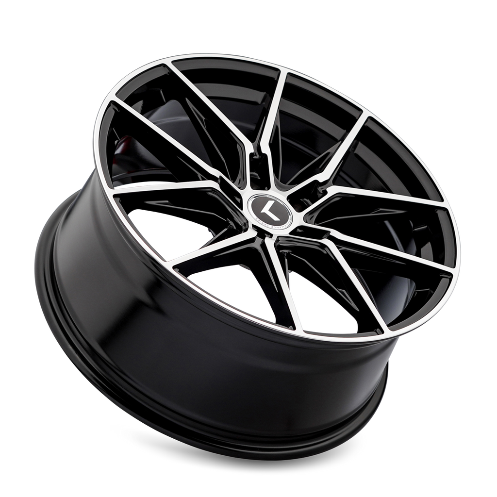 kraze evolve kr196 gloss black machined 20x9 5-114.3 35mm 72.62mm