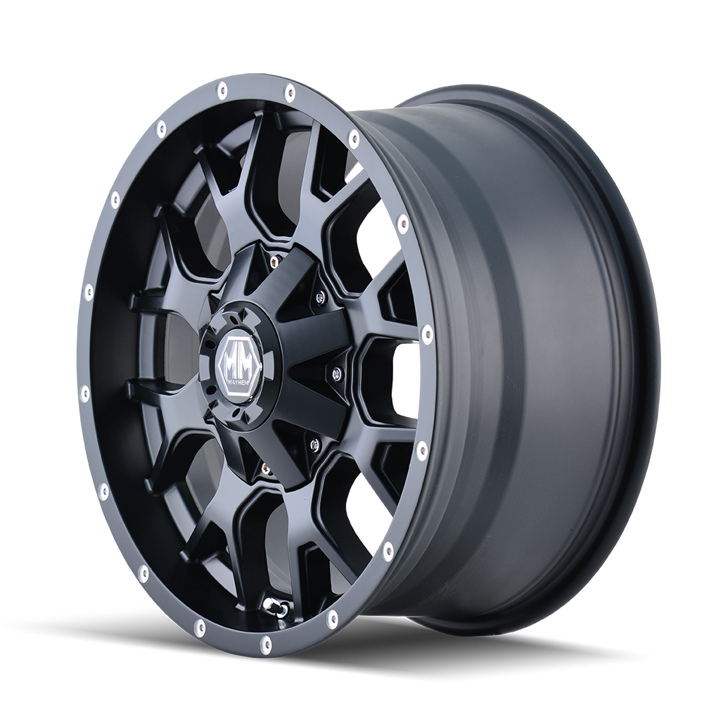 mayhem warrior 8015 matte black 20x10 6-135/6-139.7 -25mm 106mm