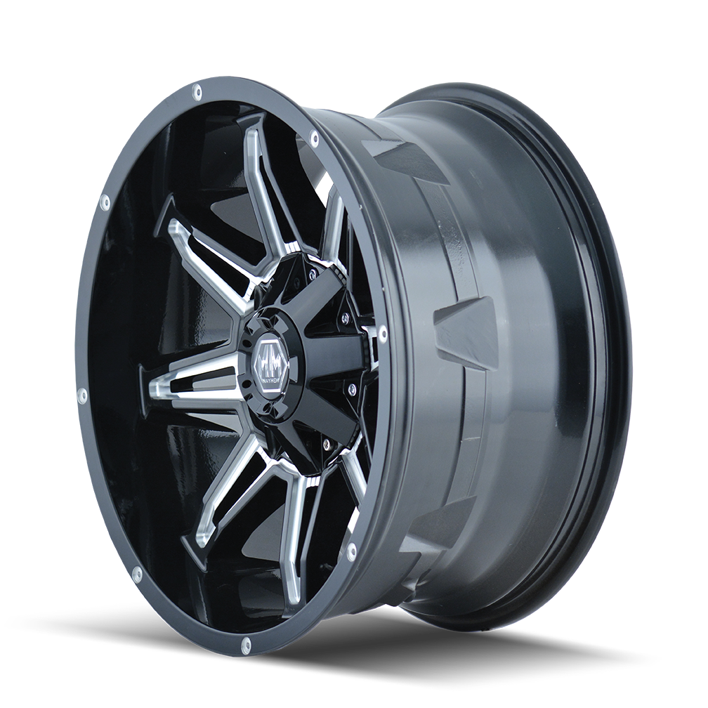 mayhem rampage 8090 gloss black milled 20x9 6-135/6-139.7 0mm 106mm
